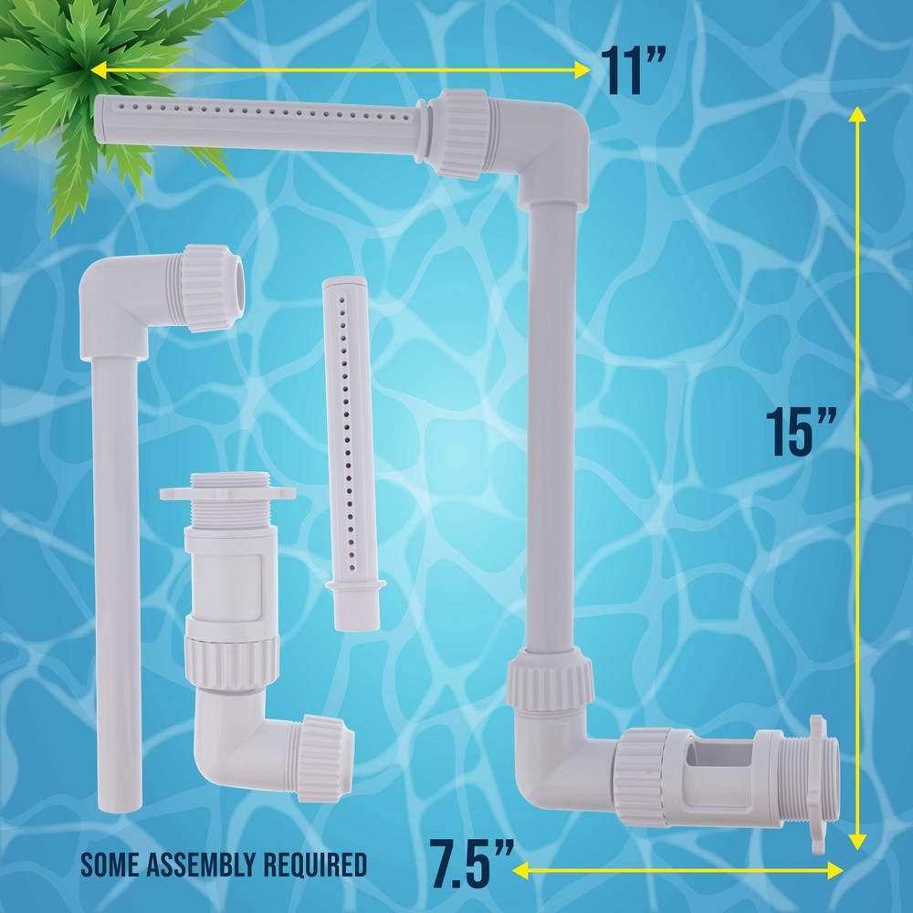 U.S. Pool Supply Waterfall Spray Fountain - Adjustable Direction, Angle, Height