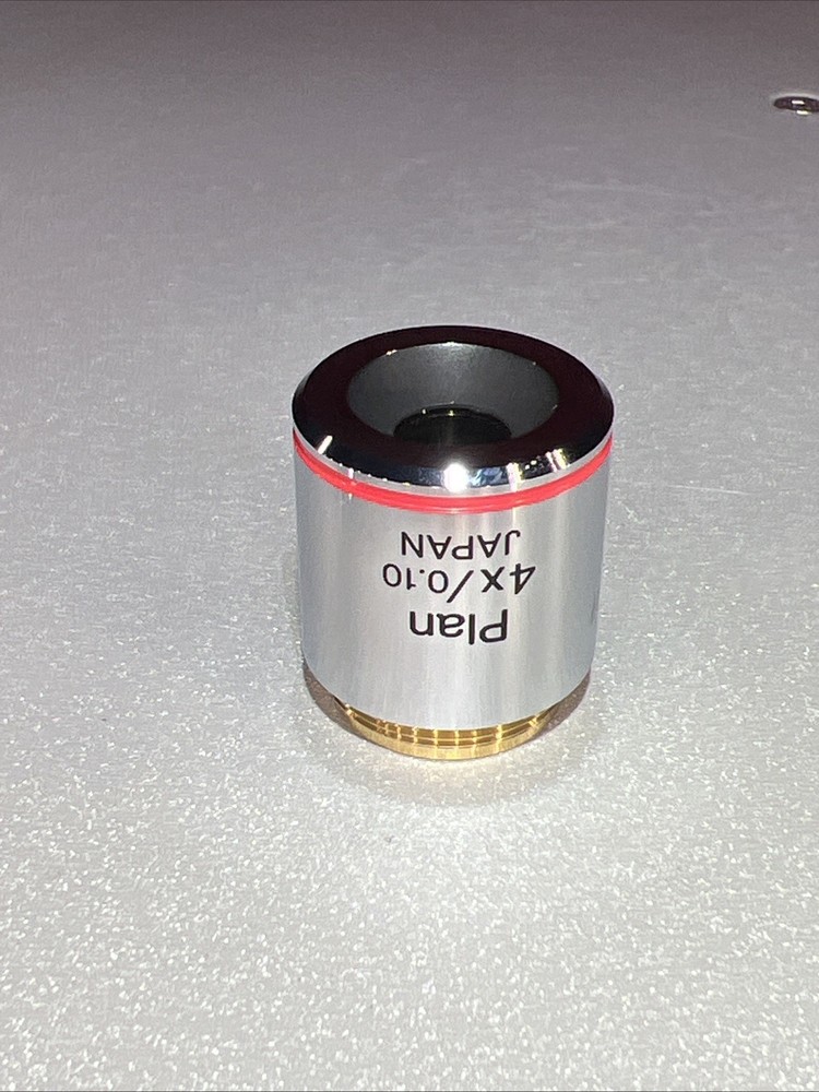 Olympus Plan 4x /0.10 ∞/- Japan - RMS thread - Microscope Ojective Lens Infinity