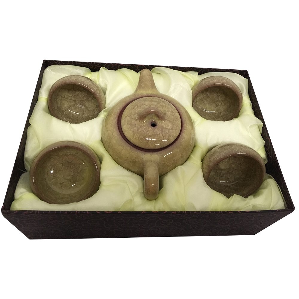 THY HOME Exquisite Glazed 5 PCS Ceramic Tea Set