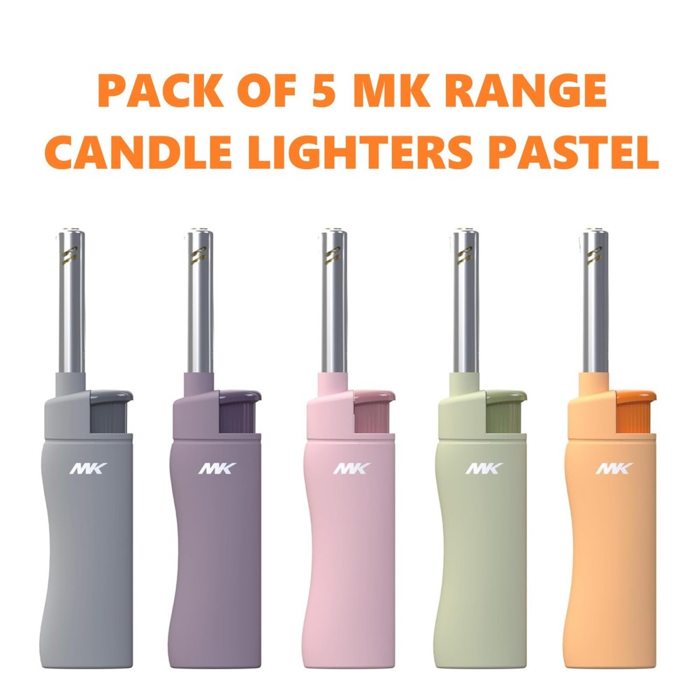 5-PACK MK Lighter Range Series, Pastel Set, Windproof (00841)