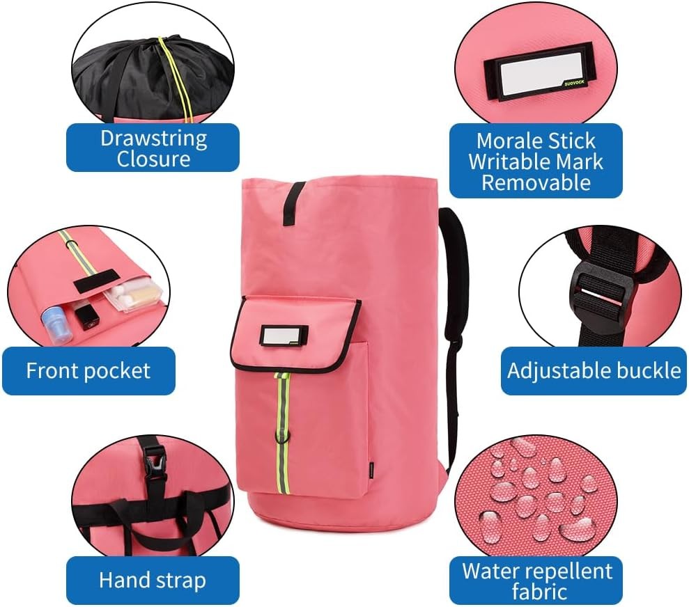 Heavy Duty Laundry Bag Extra Large 115L Capacity Bright Red Drawstring Close