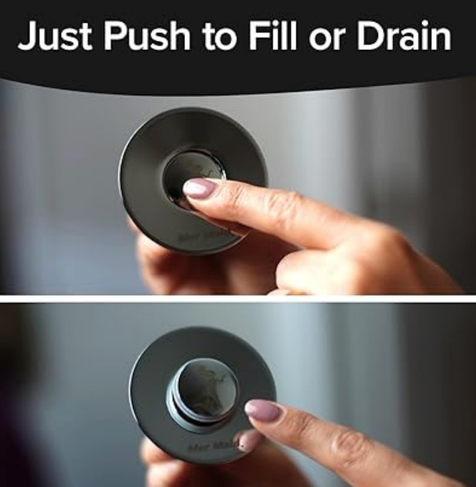 Mer-Maid Drain Magic Universal Sink Stopper Instantly Replace Broken Stoppers