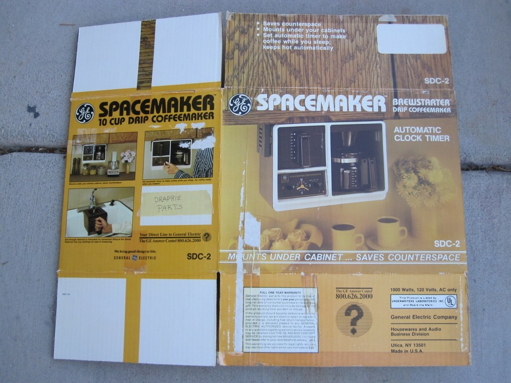 RARE Black & Decker Spacemaker SDC2A Drip Coffee Maker REPLACEMENT EMPTY BOX