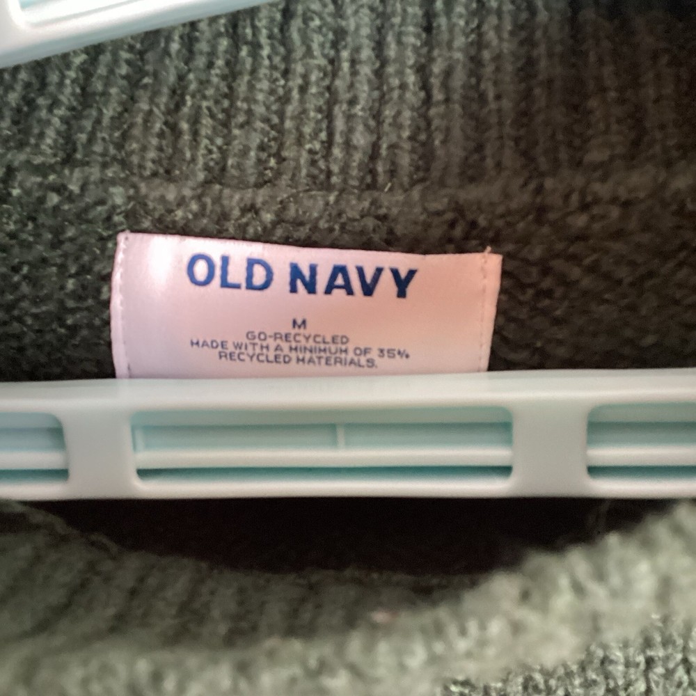 Old Navy Mens Sweater Sz M Long Sleeve Pullover Solid Green Soft Excellent