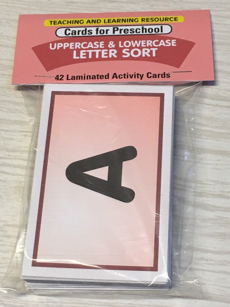 Uppercase Lowercase Letter Sort - 56 Laminated Cards - Activity Set