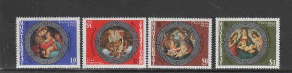 MONTSERRAT #282-285 1972 CHRISTMAS MINT VF NH O.G