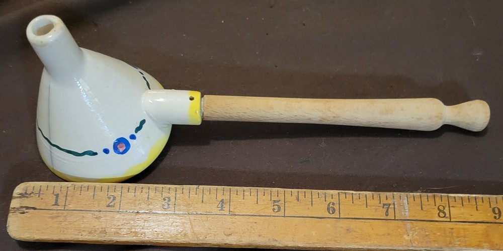 Vintage Handled Funnel Stoneware or Ceramic?  Very unique.