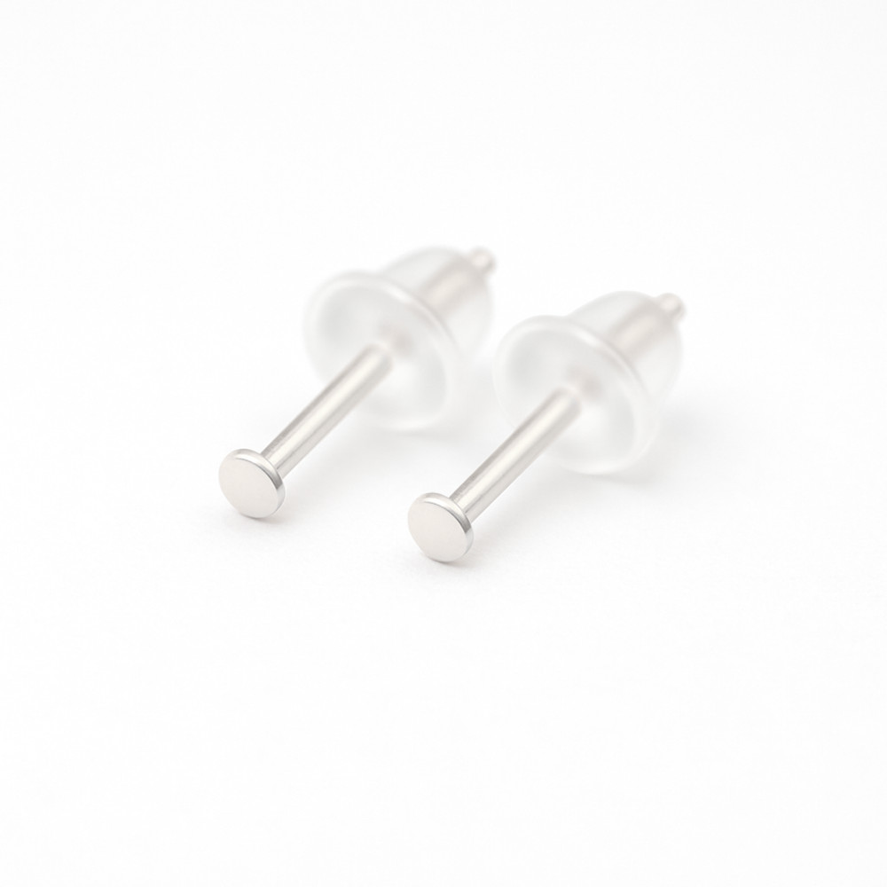 Mens Stud Earrings - Small Circle Studs