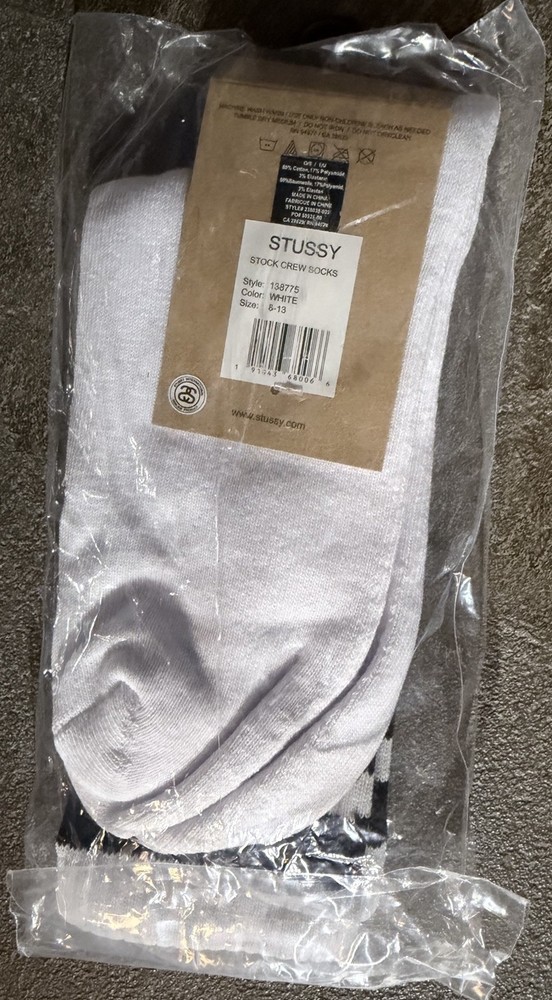 Stussy Socks Crew Sock NWT