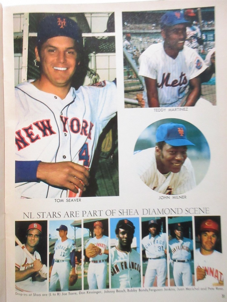 1973 New York Mets NLCS Series vs. Reds - Game 3 Program Scored