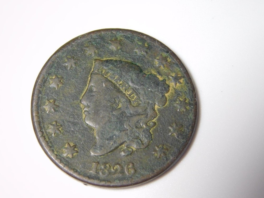 OLD US COIN 1826 CORONET HEAD LARGE CENT