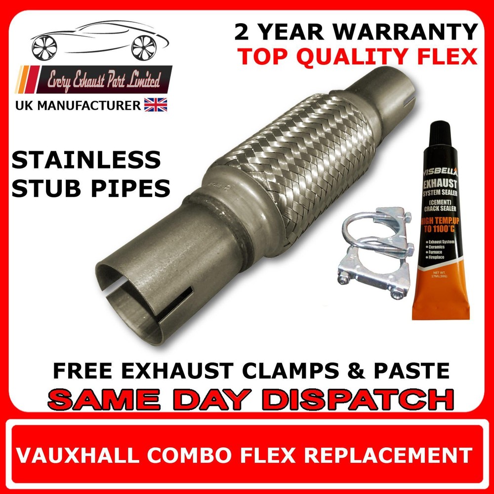 Vauxhall Combo 1.3JTD 2004-2007 Exhaust Replacement Flex Flexi For Front Pipe