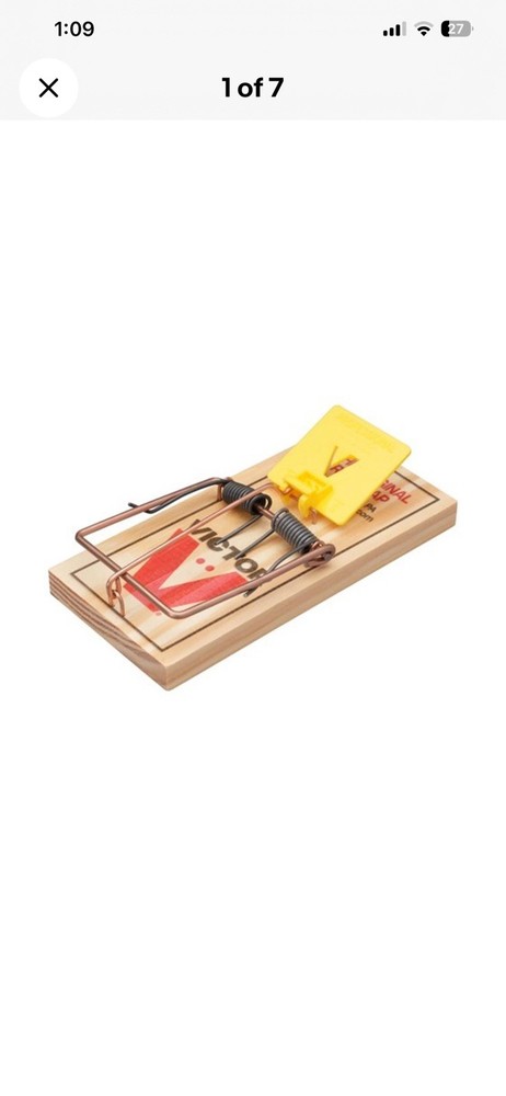 3 PACK- Victor Wooden Extended Trigger Rat Trap