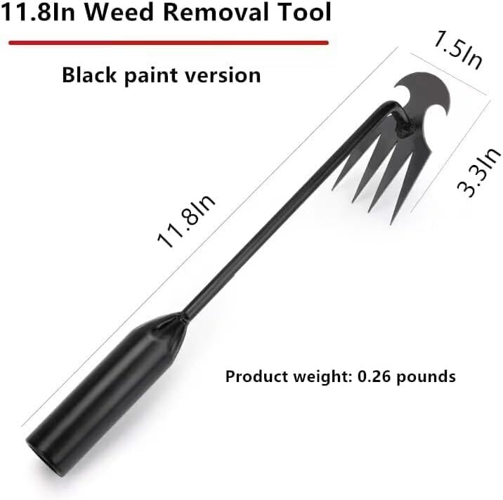 New Durable Garden Weed Pulling Tool, Portable for Gardening (Black Handle)