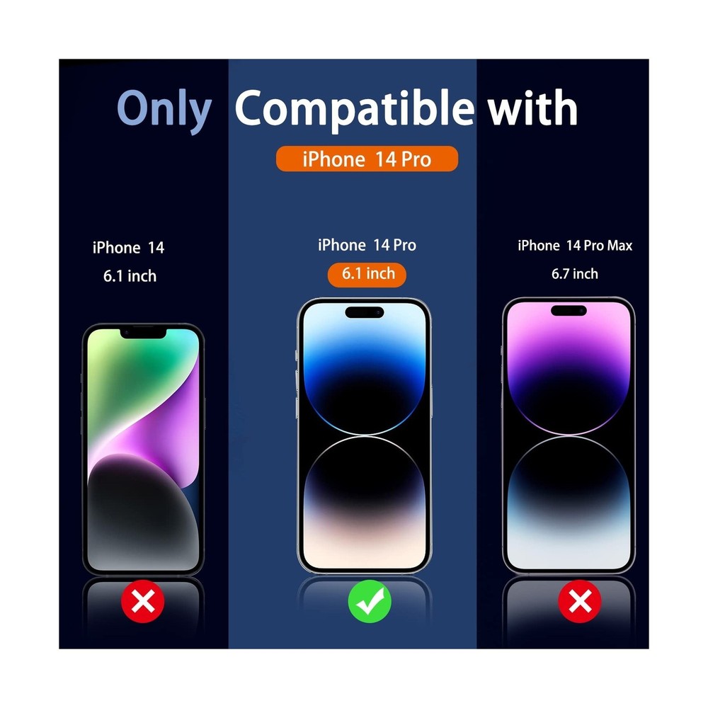 [3+3 Pack] Ferilinso for Apple iPhone 14 Pro Privacy Screen Protector Tempere...