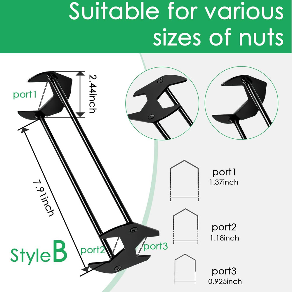 2Pcs Multifunctional Basin Wrench Set, 7 Sizes Universal under Sink Plumbers Too