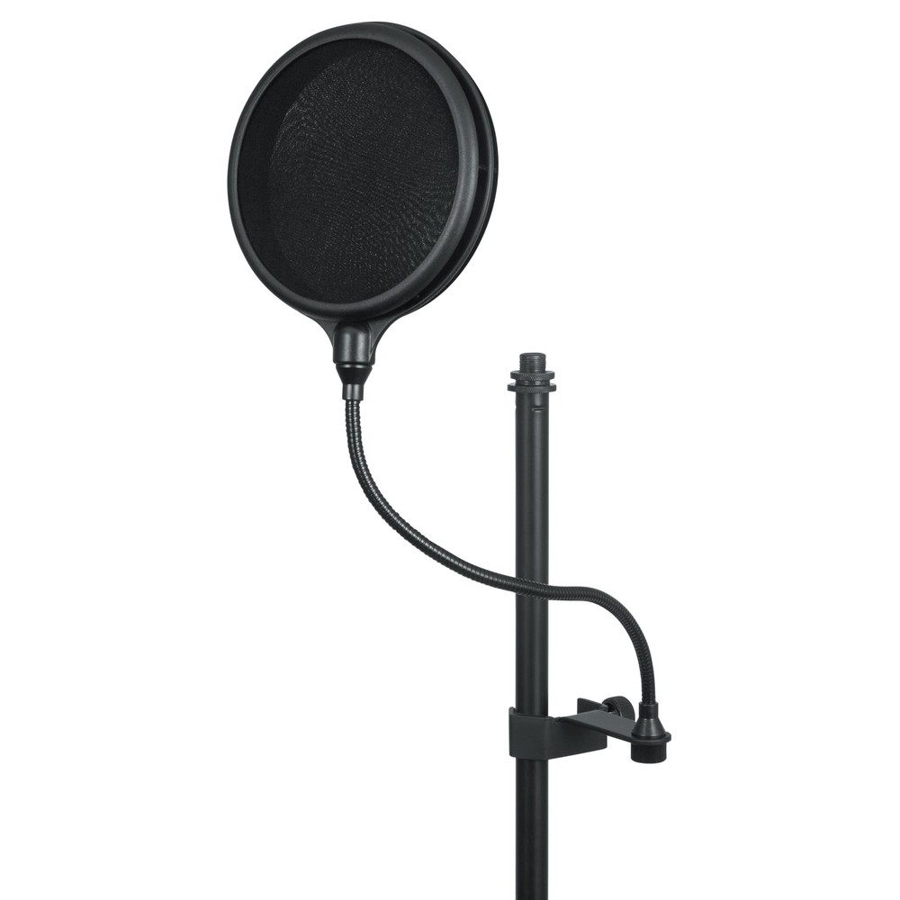 Gator Frameworks Split Level Double Layered Pop Filter with Attachment Black
