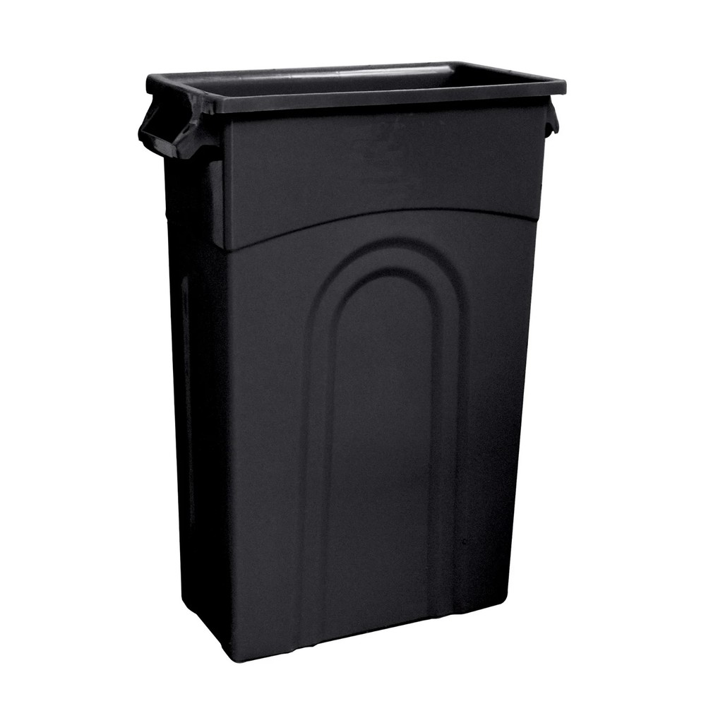 (2 pack) 23 Gallon Heavy Duty Plastic Narrow Tall Garbage Container for Kitchen