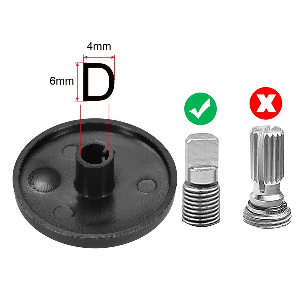 5pcs Potentiometer Control Knobs Switch Knobs Acrylic Volume Tone Knob Black 6mm