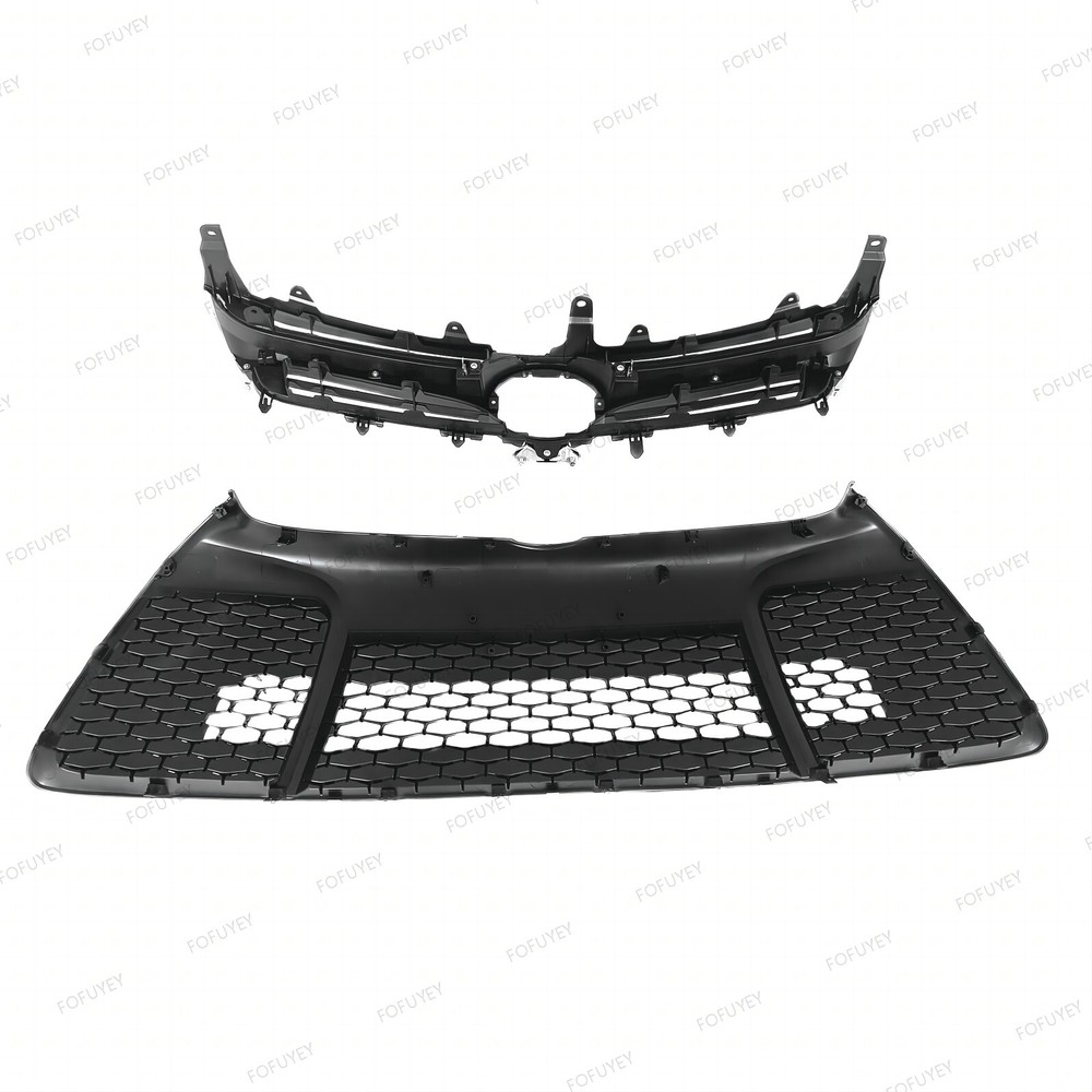 For Camry 2016-2017 SE Front Bumper Upper Lower Grille +2 Daytime Running Lights