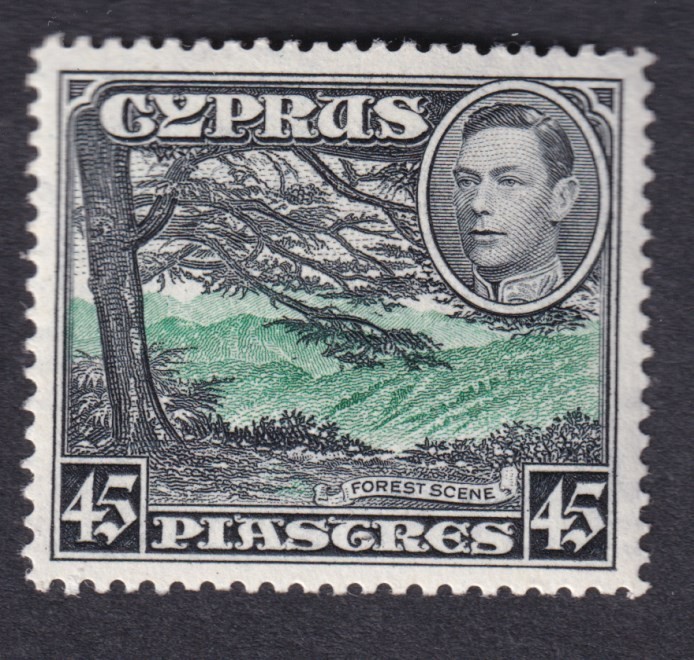 Cyprus KGVI 1938 45pi MINT very light hinge
