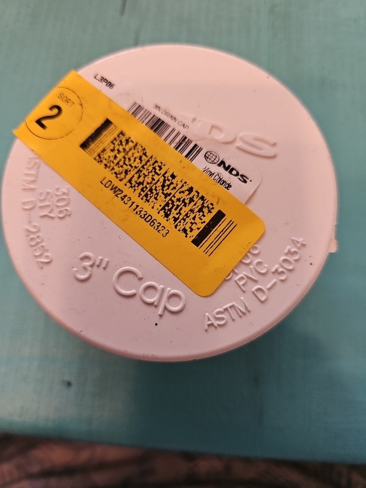 3" Pvc Drain Cap 3034 2 Pack