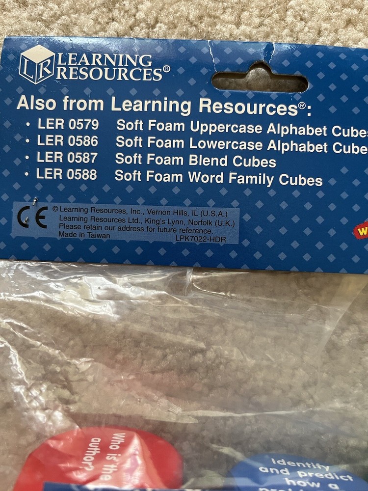 Learning Resources Reading Comprehension Cubes Homeschool Soft Foam Classroom