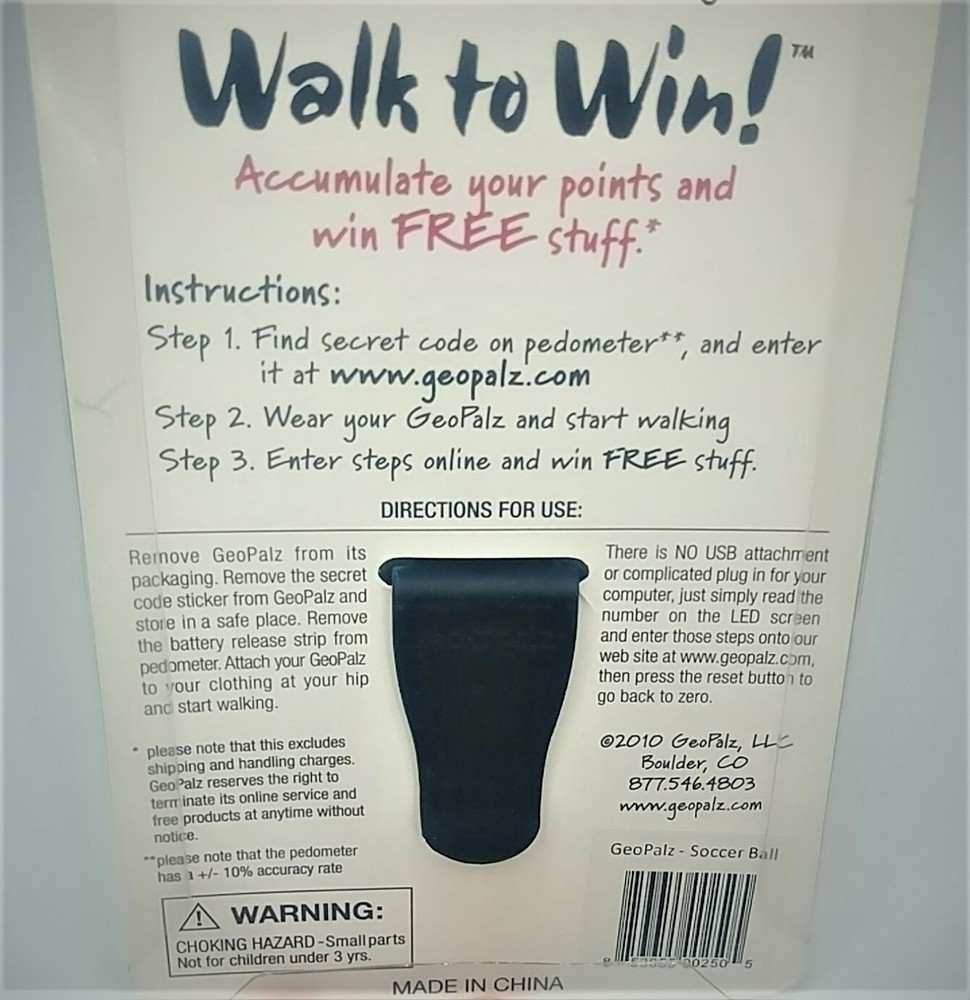 GeoPalz Pedometer and interactive step counting competition