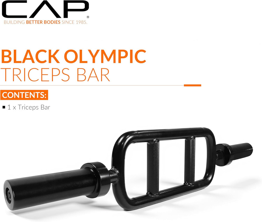 CAP Barbell 34" Olympic Triceps Bar, Black (OBIS-34SB)