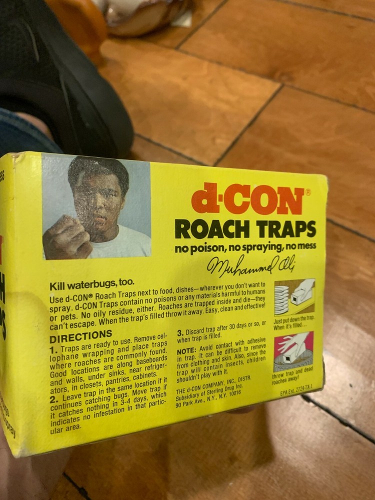 1978 Muhammad Ali "Un-Used" d-Con ROACH TRAPS VINTAGE RARE