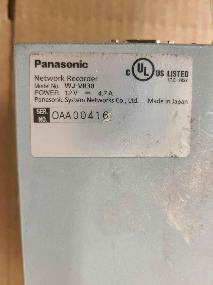 Panasonic Arbitrator Video Processing 360d recording + Power cable + Key WJ-VR30
