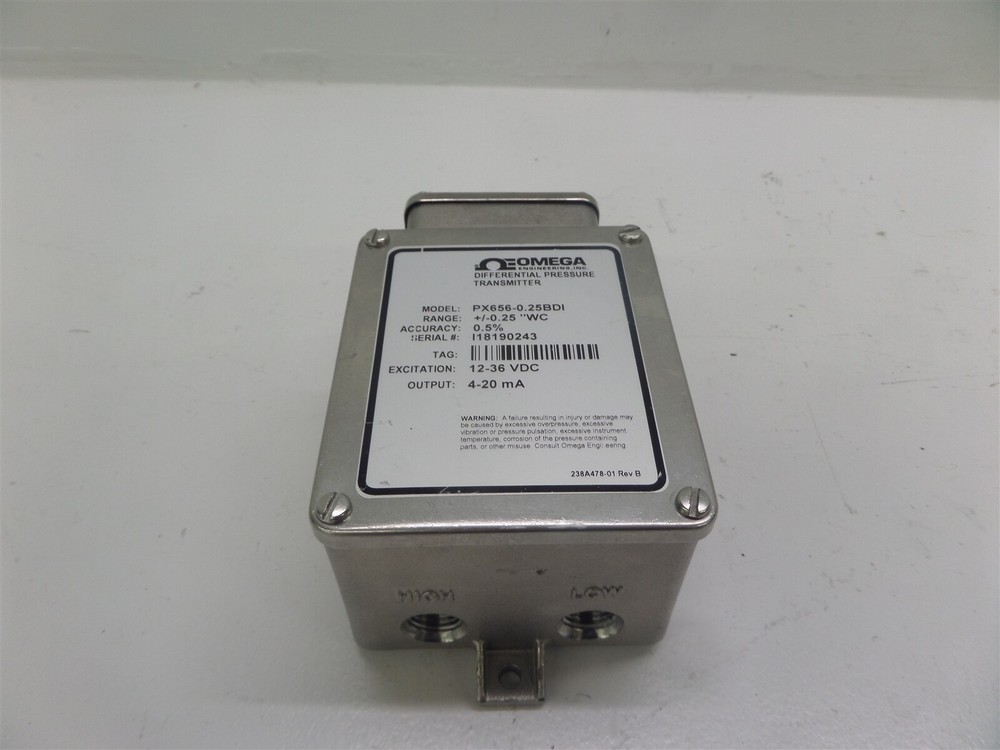 Omega PX656-0.25BDI Differential Pressure Transmitter