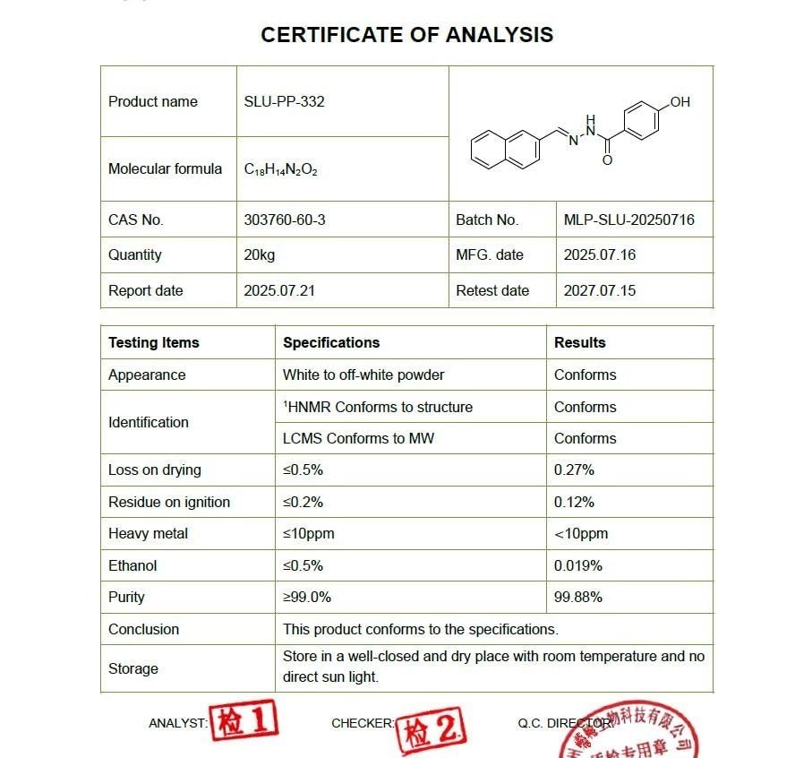 SLU, PP, 332, Purity 99.88%, 25 Grams