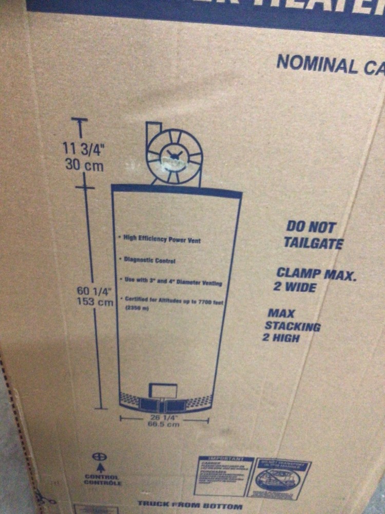 RHEEM PRO +G75-76N RH PV 75 Gallon Residential Natural Gas Water Heater NEW