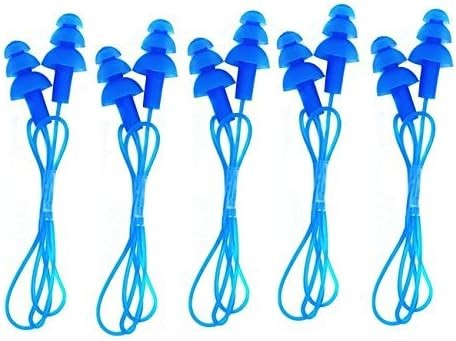 CTK Silicone l Soft Fd Aqua Blo Earplug Corded String Ear Plugs