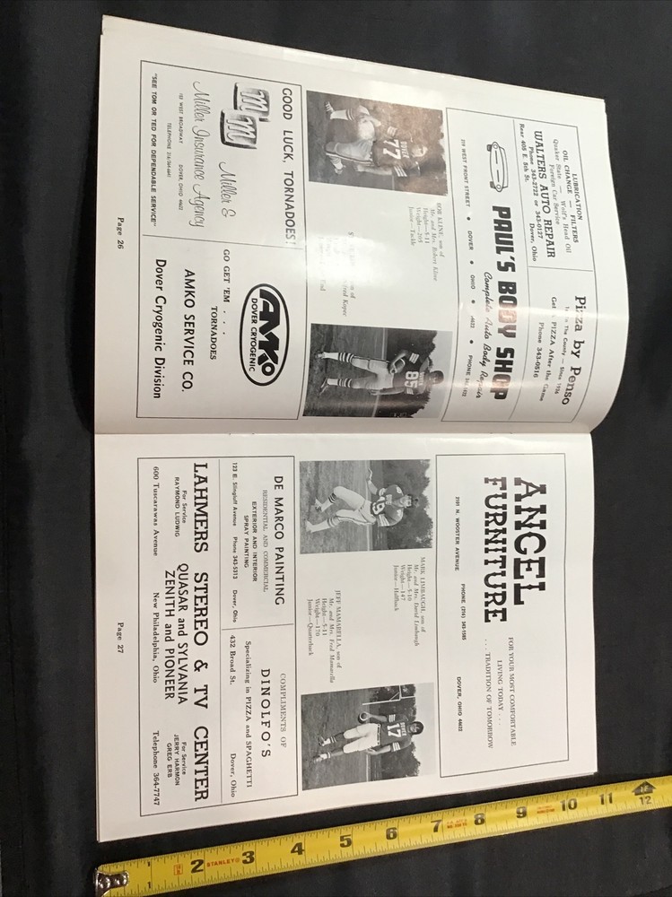 1977 Dover vs Claymont Ohio High School Football Program