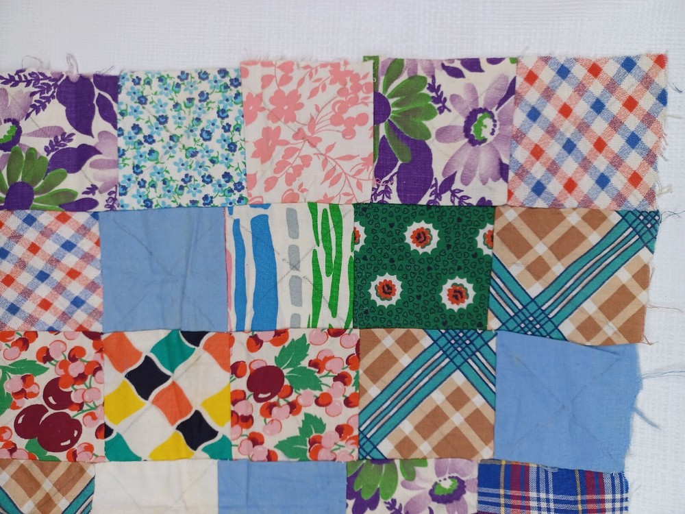 16" X 33" Patchwork Quilt Pillow Vintage Work In Progress