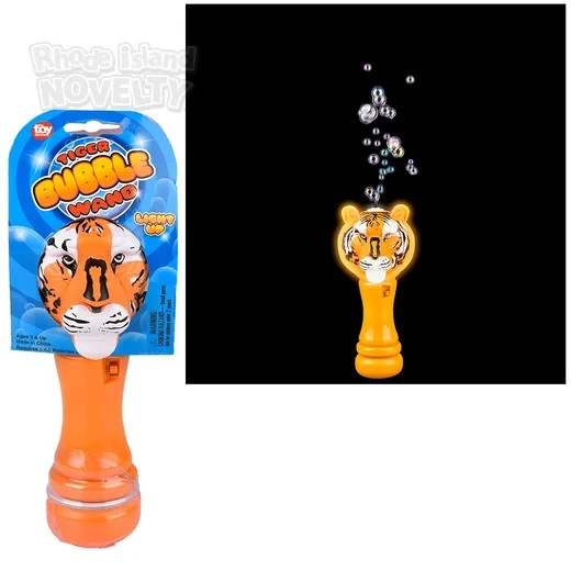 RI (T) 8" Tiger Light-Up Bubble Wand