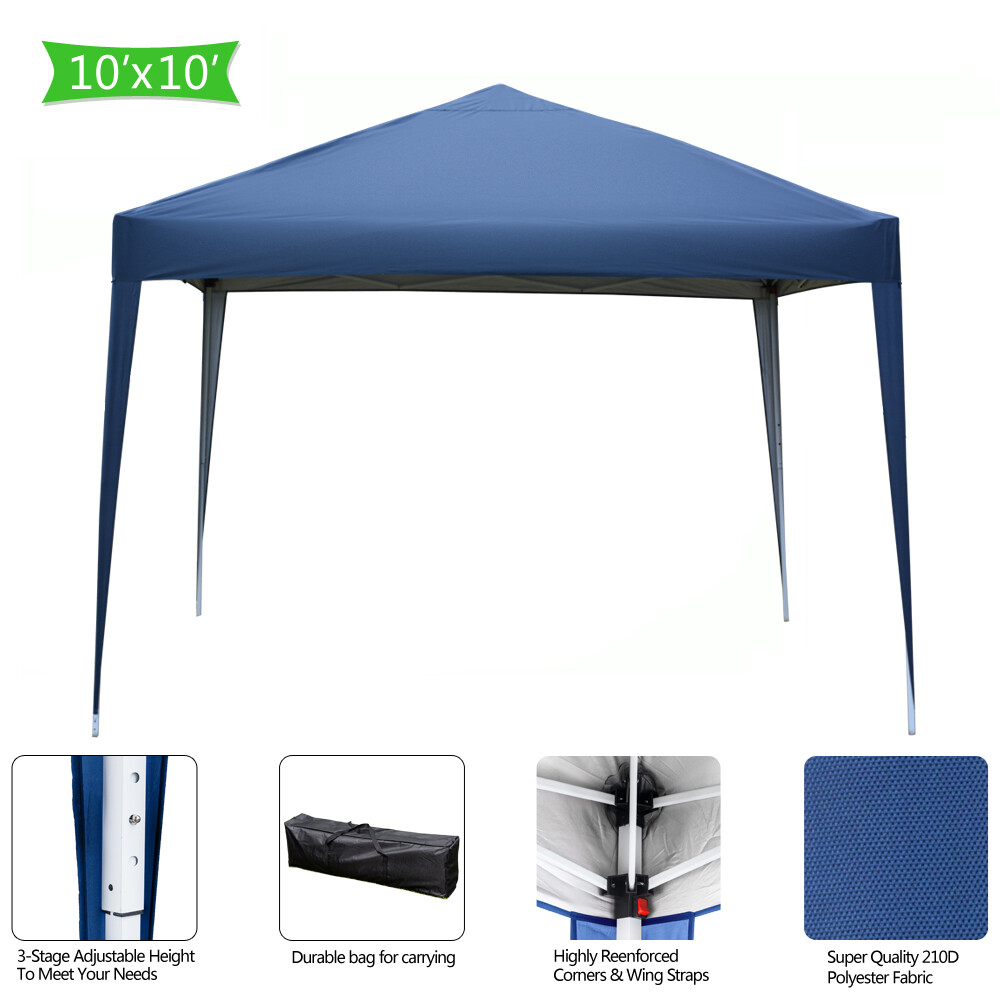 3x 3m Practical Waterproof Right-Angle Folding Tent Blue