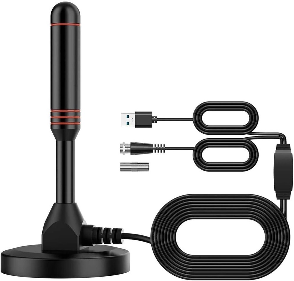 Versatile DVB-T2 Digital TV Antenna with Magnetic Attachment & USB Connector