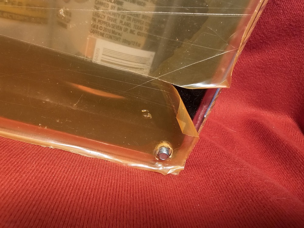 Dr Pepper Ironman 2 Briefcase - display case with 14 Empty Cans