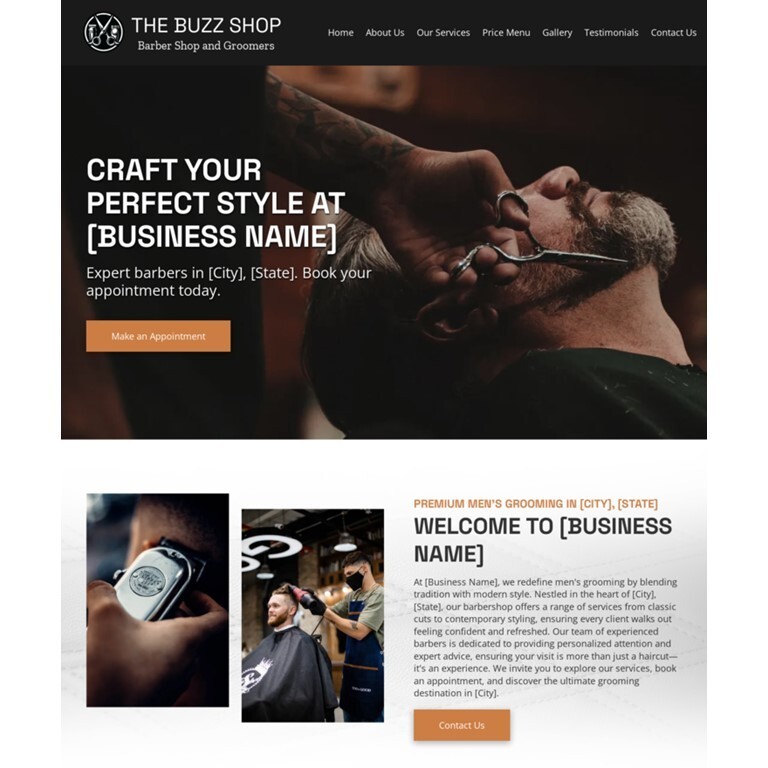 Barbershop Customized Business Website *SEE FULL DESCRIPTION*