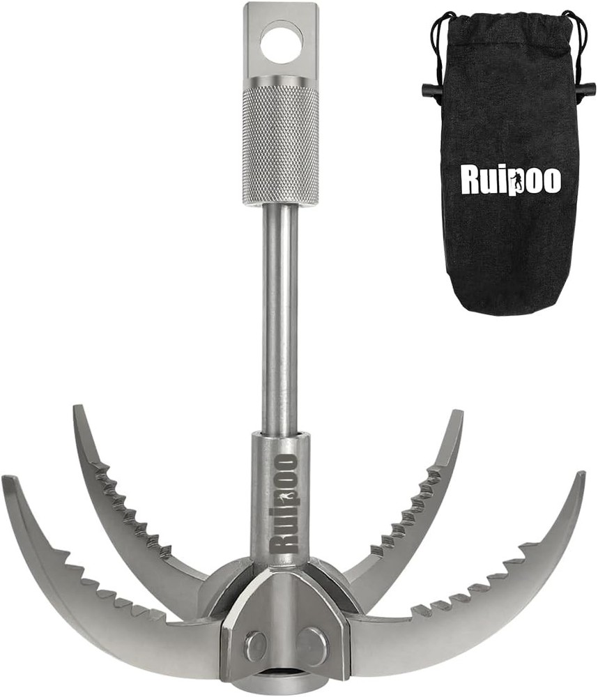 Grappling Hook Folding 4-Claw Multifunctional Stainless Claws Four, 4N claw