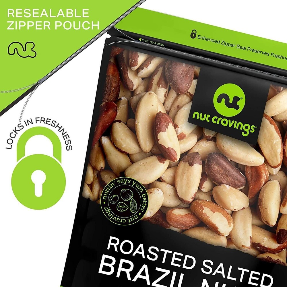 Brazil Nuts Roasted & Salted - No Shell, Whole