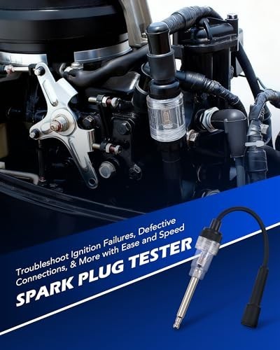 Engine Compression Tester Kit - 11pc Cylinder Pressure Gauge & Spark Plug Tester