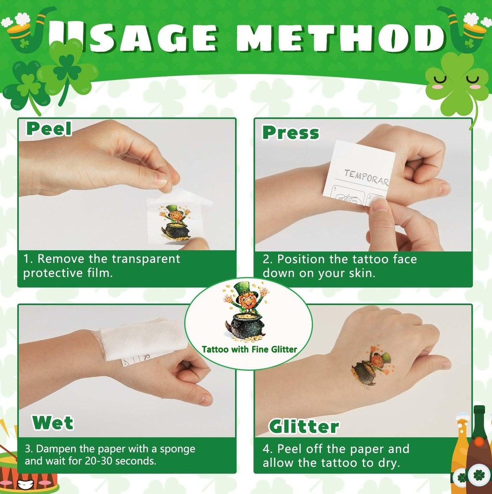 St Patricks Day Accessories & Decorations, 48Pcs St. Patrick's Green