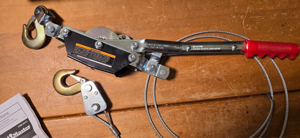 Haul Master Cable Winch Puller 1200 LB capacity, Item #30131