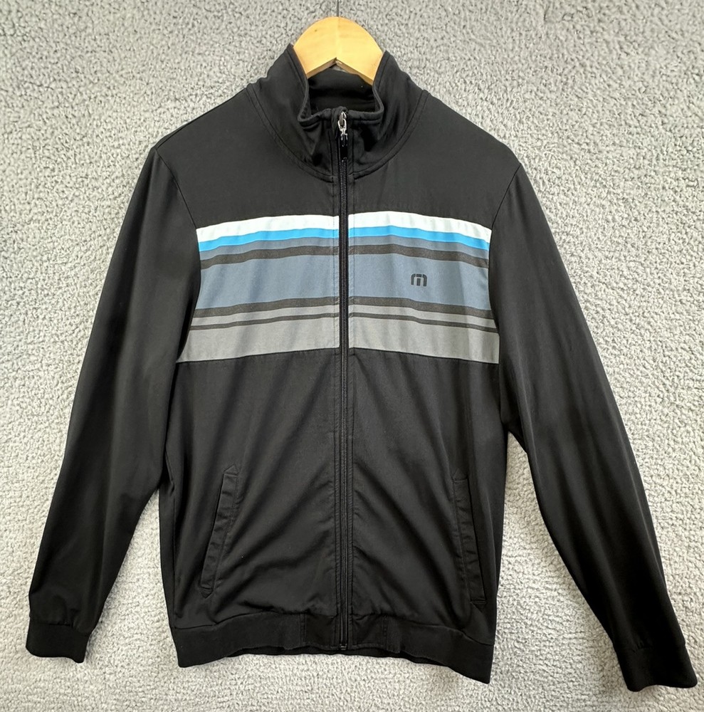 Travis Mathew Jacket Mens Medium Multicolor Striped Full Zip Performance Golf