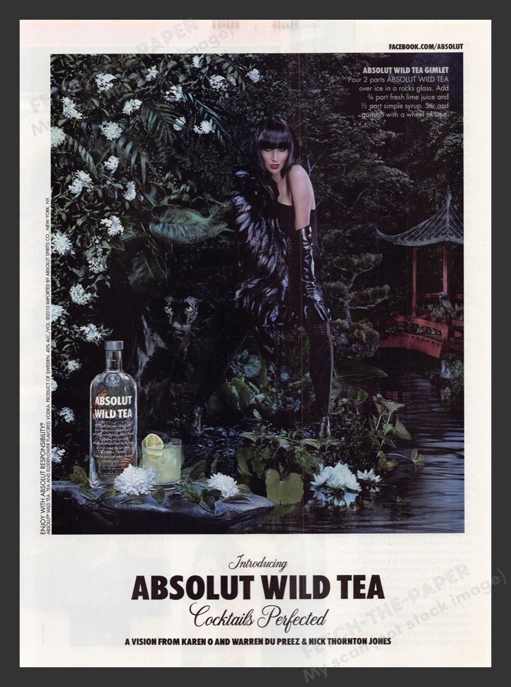 Absolut Vodka Wild Tea 2010s Print Advertisement Ad 2011