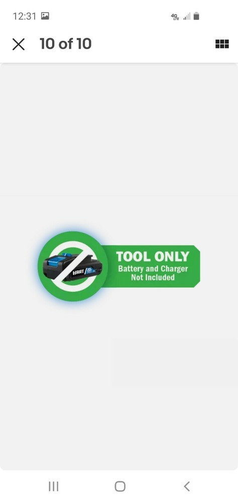 🔥Hart 6" Random Orbit Buffer Black and White TOOL ONLY (uses 20V Li-Ion HPBF33)